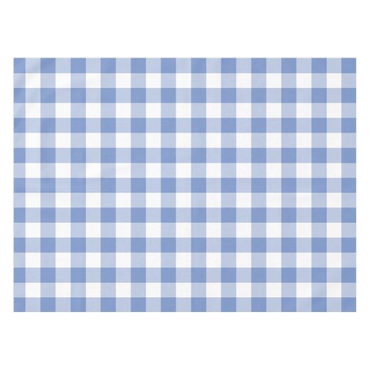 Cornflower Blue Gingham Check Pset Patroon Tafelkleed (Voorkant (Horizontaal))
