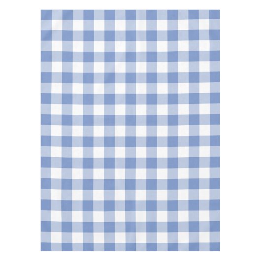 Cornflower Blue Gingham Check Pset Patroon Tafelkleed (Voorkant)