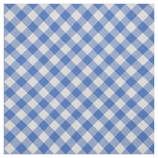 Cornflower Blue Gingham Gingham Gecontkered print Stof (Swatch)