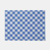 Cornflower Blue Gingham Pset Checkered Pattern Deurmat (Voorkant)