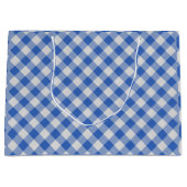 Cornflower Blue Gingham Pset Checkered Pattern Groot Cadeauzakje (Voorkant)