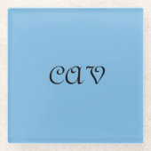 Cornflower Blue Glazen Onderzetter (Voorkant)