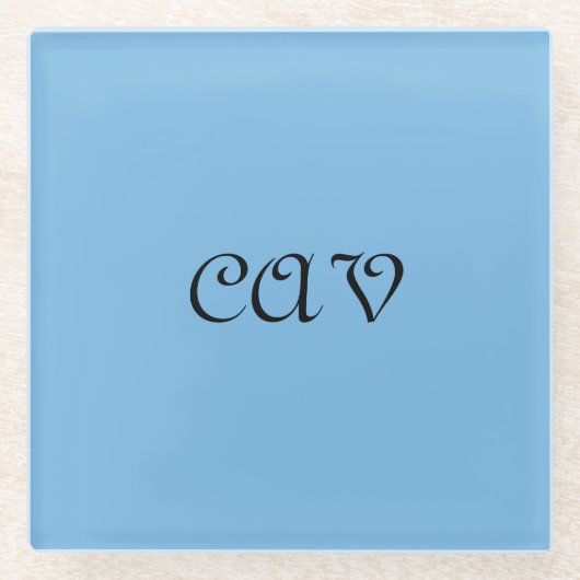 Cornflower Blue Glazen Onderzetter (Voorkant)