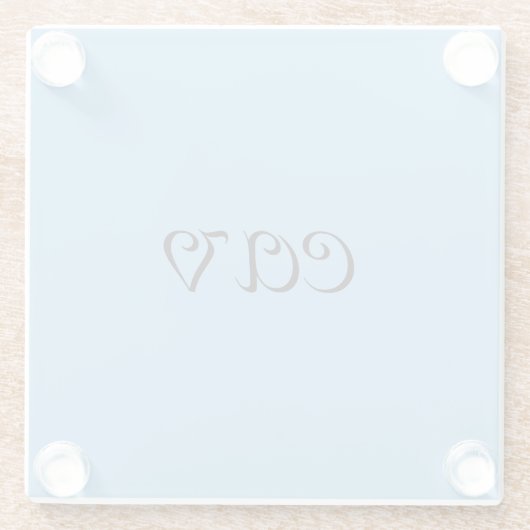 Cornflower Blue Glazen Onderzetter (Achterkant)