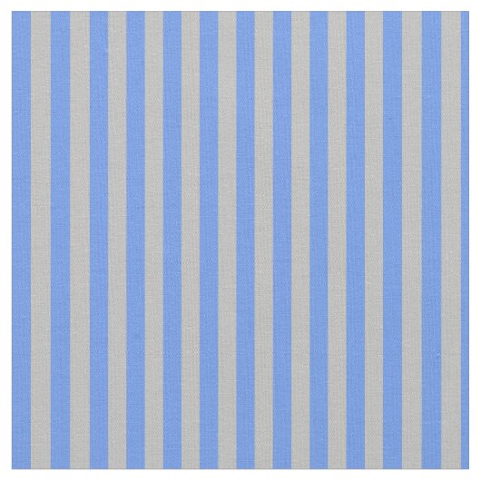 Cornflower Blue & Grey Lines/Stripes Pattern Stof (Close Up)