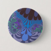 Cornflower Blue Mod Ronde Button 5,7 Cm (Voorkant)