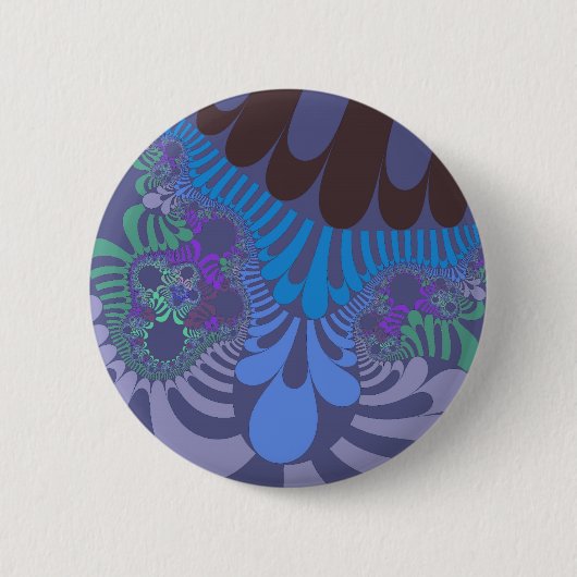 Cornflower Blue Mod Ronde Button 5,7 Cm (Voorkant)
