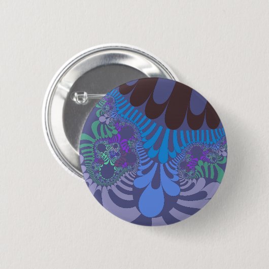 Cornflower Blue Mod Ronde Button 5,7 Cm (Voorkant /achterkant)