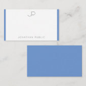 Cornflower Blue Monogrammen Eenvoudige Sjabloon (Voorkant / Achterkant)