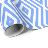 Cornflower Blue Moods Diamond Chevrons Cadeaupapier (Rol Hoek)