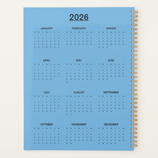 Cornflower Blue  Planner (Achterkant)