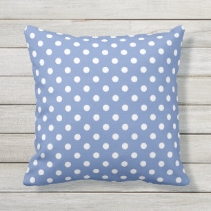 Cornflower Blue Polka Dot Buitenkussen