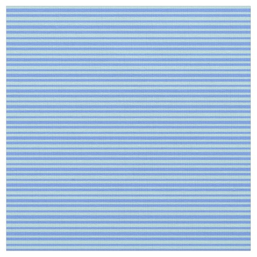 Cornflower Blue & Powder Blue Stripes Stof (Close Up)