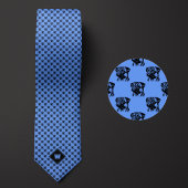 Cornflower Blue Pug Pattern Stropdas