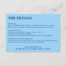 Cornflower Blue QR Code Trouwdetails