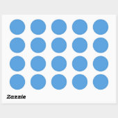 Cornflower Blue Ronde Sticker (Vel)