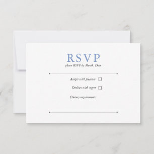 Cornflower Blue RSVP Kaartje
