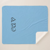 Cornflower Blue Sherpa Deken (Voorkant (horizontaal))