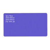 Cornflower Blue Shipping Label (Voorkant)