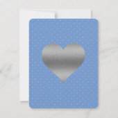 Cornflower Blue & Silver Polka Dot Shower Party Kaart (Voorkant)