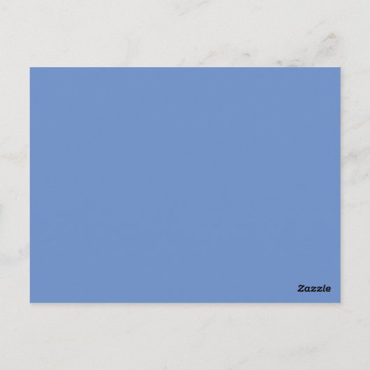 Cornflower Blue, Silver Table Number Card Briefkaart (Achterkant)