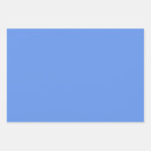 Cornflower Blue Solid Color Inpakpapier Vel (Voorkant 2)
