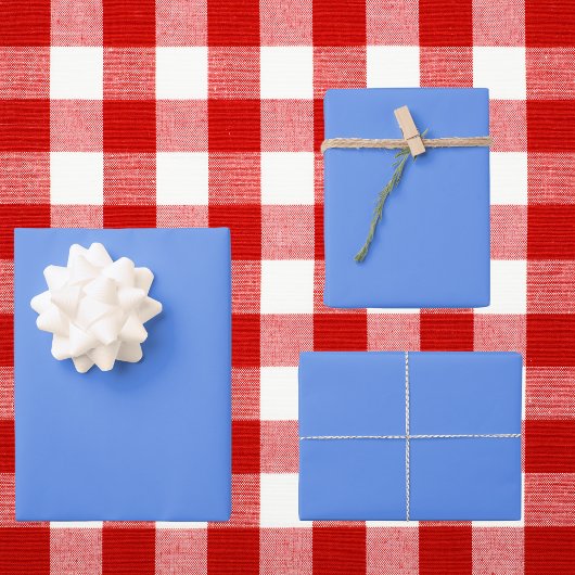 Cornflower Blue Solid Color Inpakpapier Vel