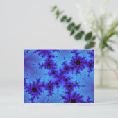 Cornflower Blue Speckle Briefkaart (Staand voorkant)
