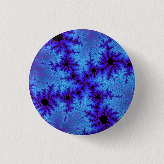 Cornflower Blue Speckle Ronde Button 3,2 Cm (Voorkant)