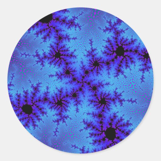 Cornflower Blue Speckle Ronde Sticker (Voorkant)