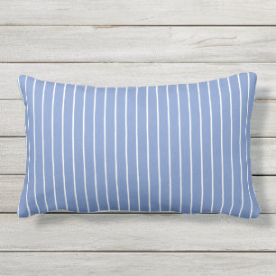 Cornflower Blue Summer Stripes Outdoor Buitenkussen