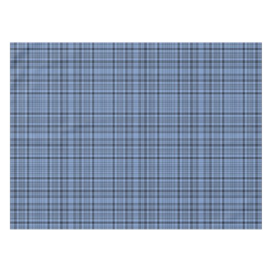 Cornflower Blue Tartan Tafelkleed (Voorkant (Horizontaal))