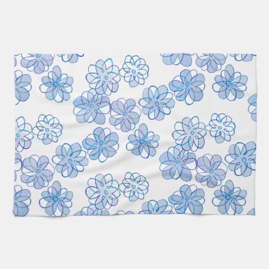 Cornflower Blue Theedoek (Horizontaal)