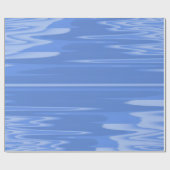 Cornflower Blue Wavy Design Cadeaupapier (Vlak)