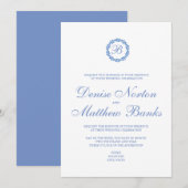 Cornflower Blue Wedding Uitnodiging (Voorkant / Achterkant)