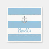 Cornflower Blue & White Stripes Diamond Anchor Servetten (Voorkant)