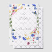 Cornflower Blue Wildflower Wedding Vellum Uitnodigingen (Offset (Uitnodiging))