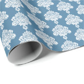 Cornflower Blue | Wit-dampkrapppapier Cadeaupapier (Rol Hoek)