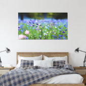 Cornflower Blue Wrapped Canvas Afdruk (Insitu (Slaapkamer))