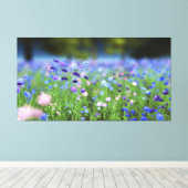 Cornflower Blue Wrapped Canvas Afdruk (Insitu (Houten vloer))