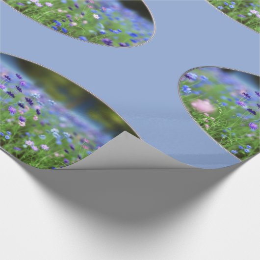 Cornflower Blue Wrapping Paper Cadeaupapier (Hoek)