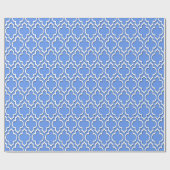 Cornflower Blue XL Moroccan Quatrefoil #7DS Cadeaupapier (Vlak)