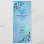 Cornflower Blues in het Menu van de Waterverf (Voorkant)