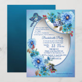 Cornflower Blues in Waterverf Bachelorette Kaart (Voorkant / Achterkant)