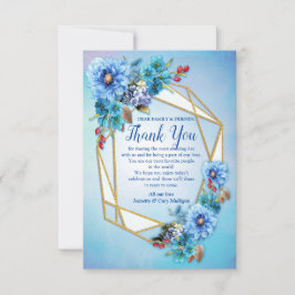 Cornflower Blues in Waterverf Dank u Card RSVP Kaartje