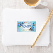 Cornflower Blues in Waterverf Etiket (Insitu)