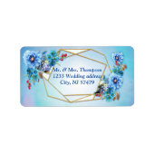 Cornflower Blues in Waterverf Etiket (Voorkant)