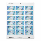 Cornflower Blues in Waterverf Etiket (Full Sheet)