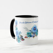 Cornflower Blues in Waterverf Mok (Voorkant links)