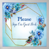 Cornflower Blues in Waterverf Poster (Voorkant)